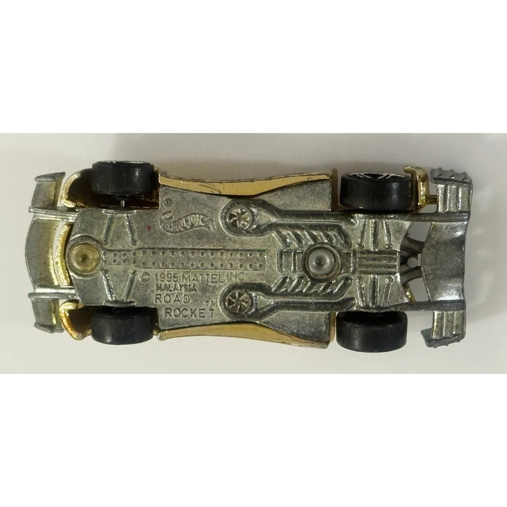 Mattel Diecast Toy Vehicles Hot‎ Wheels Car Road Rocket Malaysia 1995 Gold